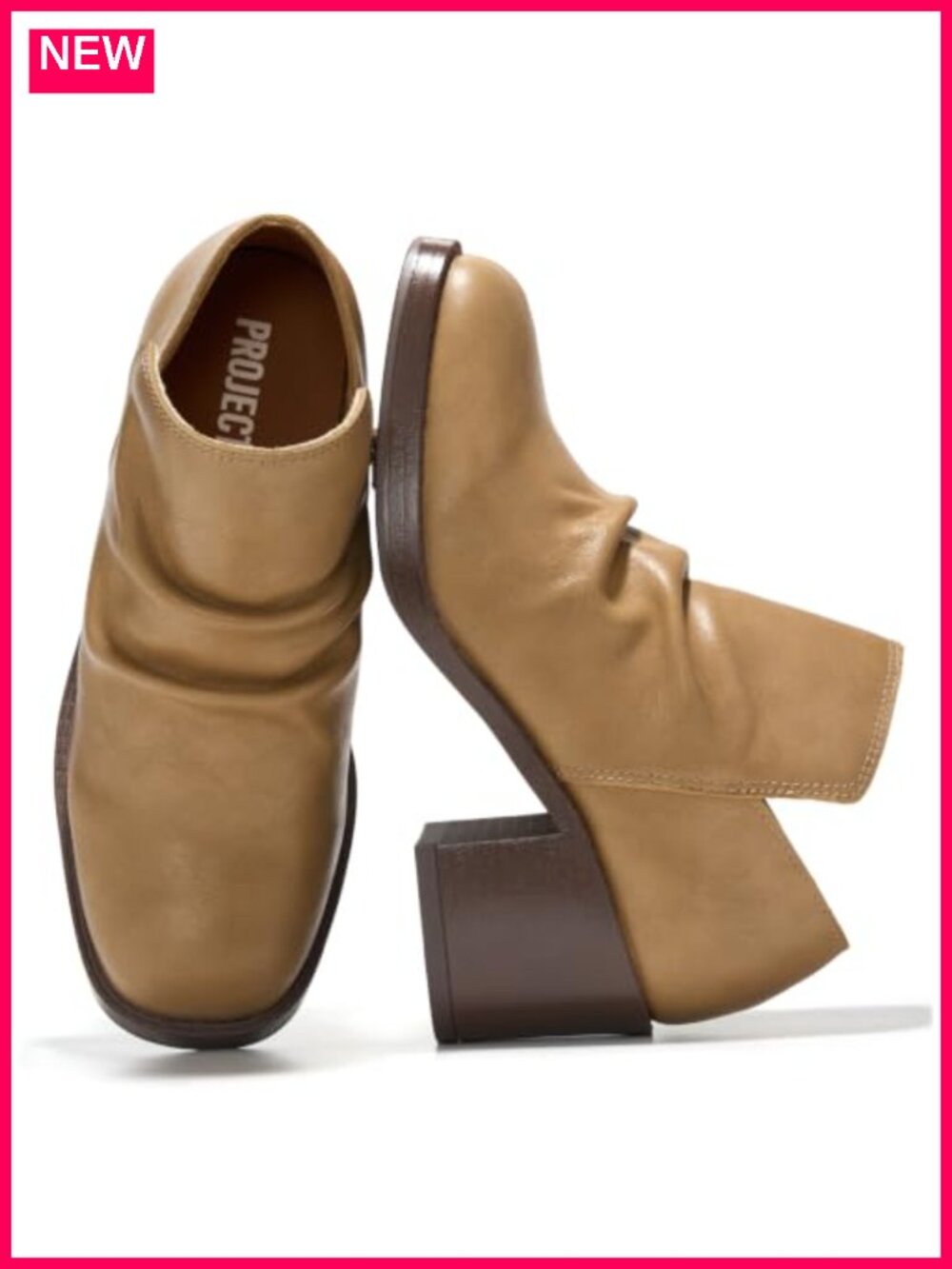 Genuine Leather Heeled Boots for Women Slouchy Ankle Booties Block Heel